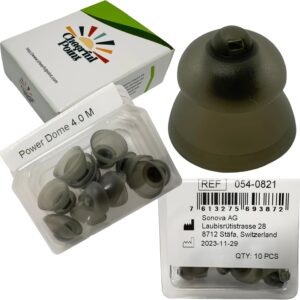 Phonak Power Dome - Compatible with Phonak Hearing Aids - Secure Fit - Strong Amplification - Comfortable for Daily Use - Medium