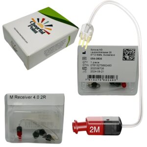 Original Phonak Receiver 4.0 M, 3 Pin Hearing Aid Receiver, Compatible with Phonak Audéo Marvel, Paradise & Lumity Life Hearing Aids, Medium Power Replacement - 2M Right (Red) [054-0806]