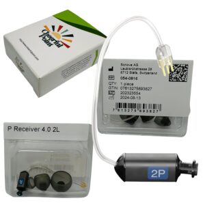 Original Phonak Receiver 4.0 P, 3 Pin Hearing Aid Receiver, Compatible with Phonak Audéo Marvel, Paradise & Lumity Life Hearing Aids, High Power Replacement - 2P Left (Blue) [054-0816]