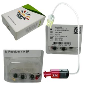 Original Phonak Receiver 4.0 M, 3 Pin Hearing Aid Receiver, Compatible with Phonak Audéo Marvel, Paradise & Lumity Life Hearing Aids, Medium Power Replacement - 3M Right (Red) [054-0808]