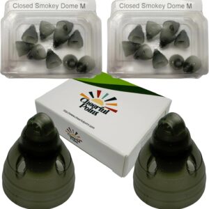 Phonak Closed Smokey Hearing Aid Domes 4.0 – Compatible with Marvel, Paradise, Lumity RIC Devices – Original Phonak Replacement Tips - Medium 2 Pack
