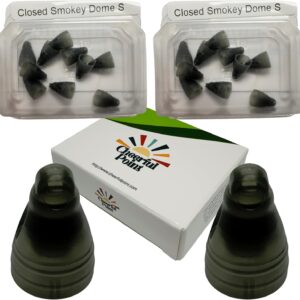 Phonak Closed Smokey Hearing Aid Domes 4.0 – Compatible with Marvel, Paradise, Lumity RIC Devices – Original Phonak Replacement Tips - Small 2 Pack