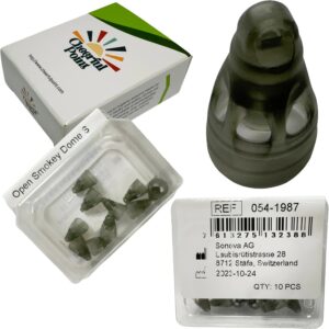 Phonak Open Smokey Hearing Aid Domes 4.0 – Compatible with Marvel, Paradise, Lumity RIC Devices – Original Phonak Replacement Tips